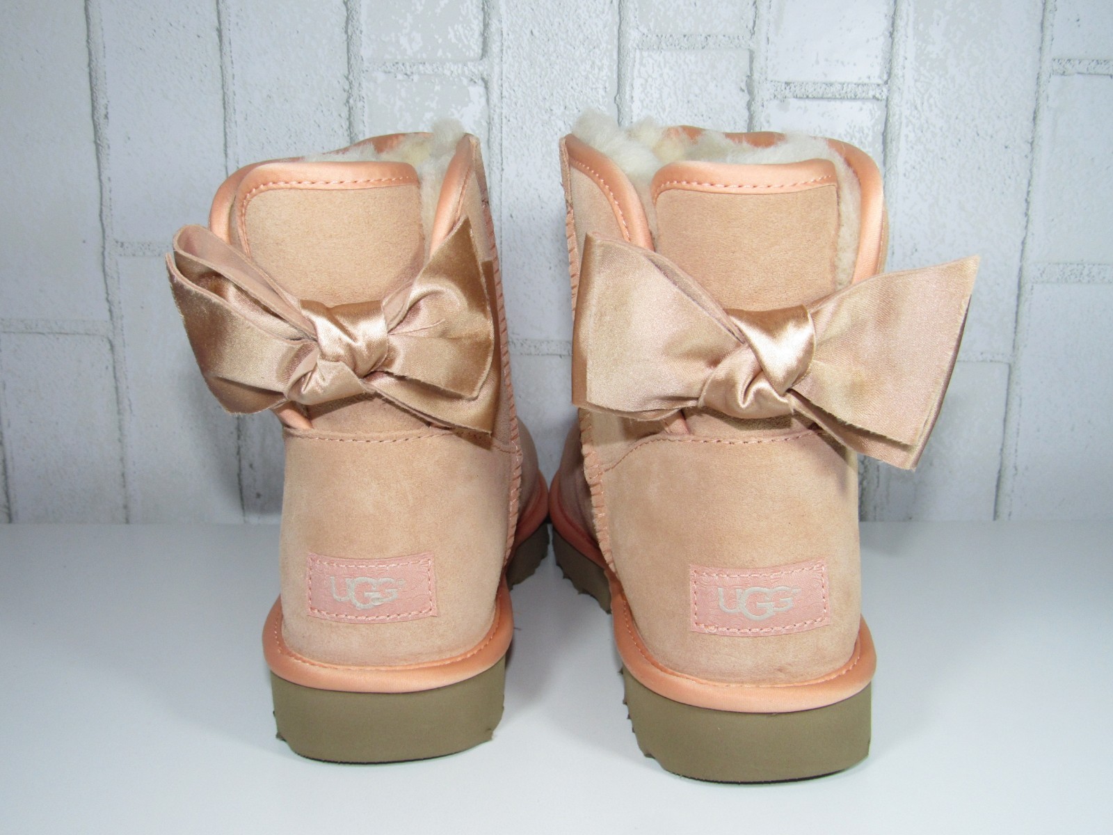 ugg satin bow mini classic boot