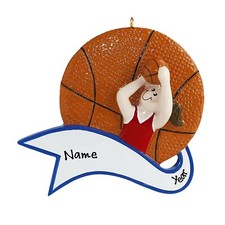 PERSONALIZED Female Shooting Basketball - Christmas Ornament 2023 Keepsake Gift