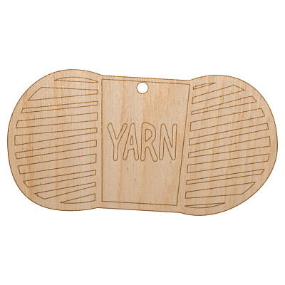 Yarn Knitting Crochet Skein Doodle Unfinished Craft Wood Christmas Tree Ornament