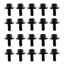 20 x Car Body Bolts Screw Fastener Fender M6-1.0x 16mm Long-10mm Hex-17mm Washer