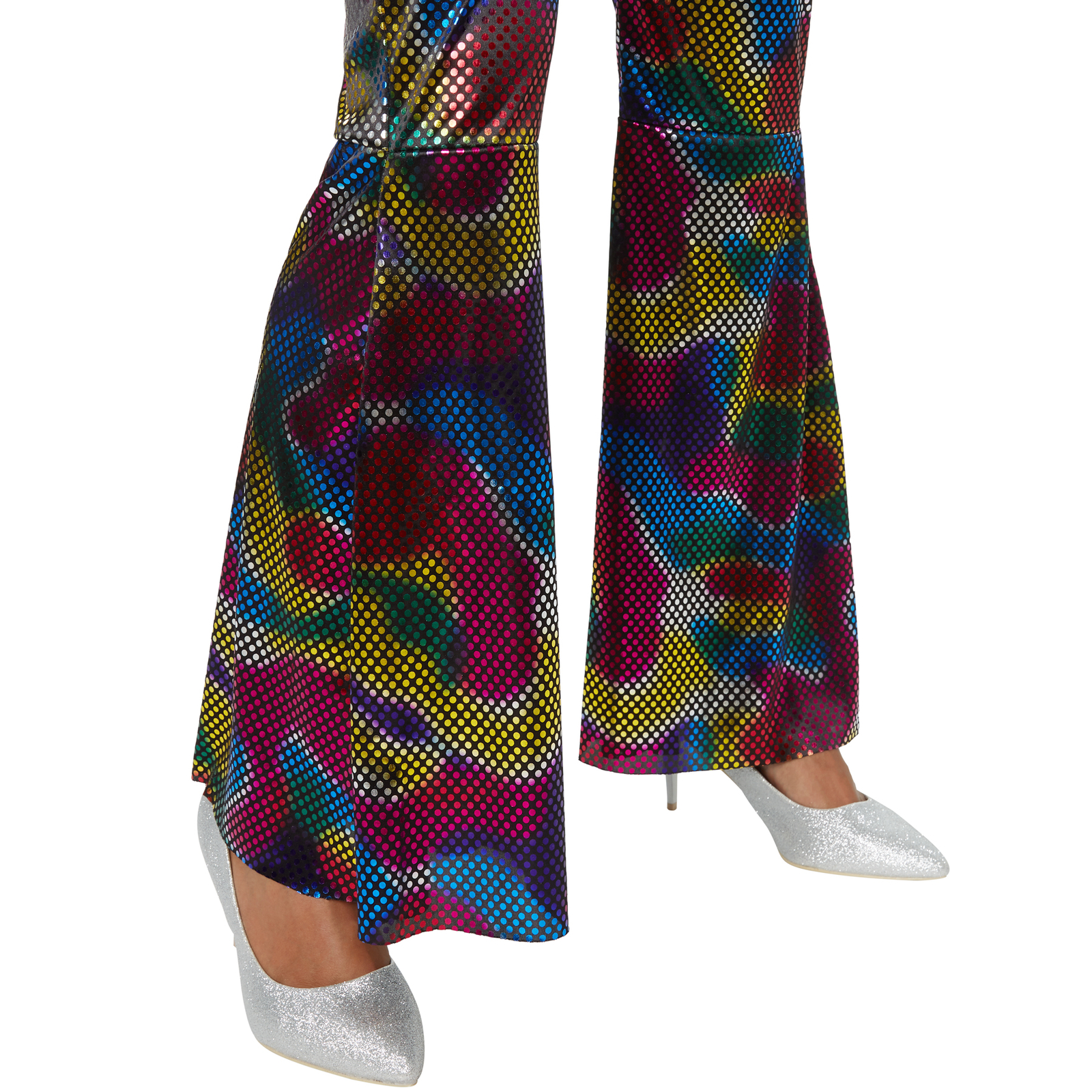 W Widmann Milano 70er Jahre Hose Damen – Hippie, Flower Power Design, Elastischer Bund, Größe L/XL