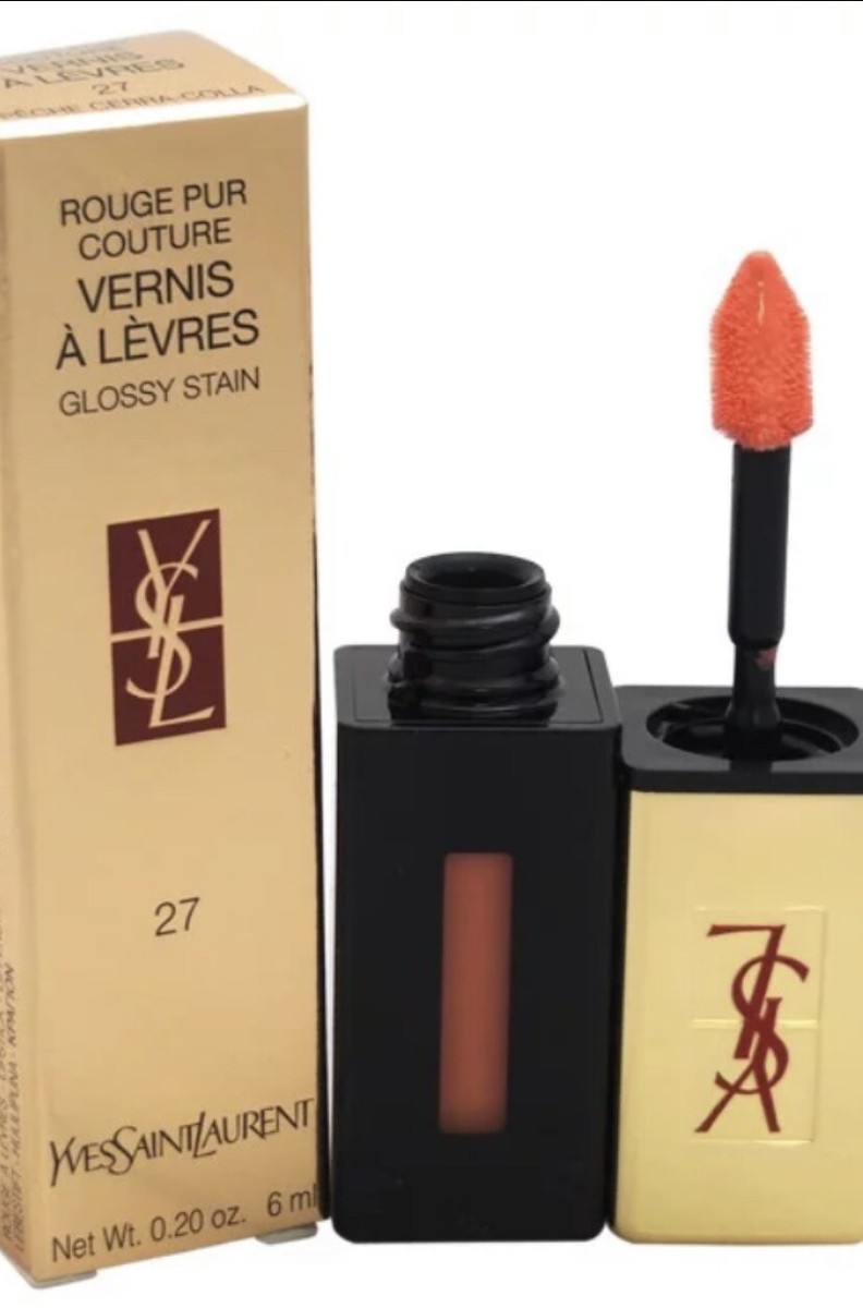 yves saint laurent Rouge Lipstick Color Shine #27 & YSL Pink Pouch