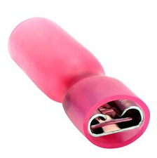 25 Heat Shrink Female Quick Disconnect Terminal 22-18 AWG Red 0.250" Insulated
