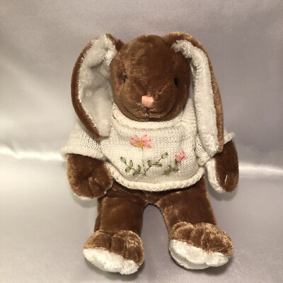 Brown Bunny Plush DanDee Stuffed Animal Easter Super Soft Floppy Ears Pink Nose