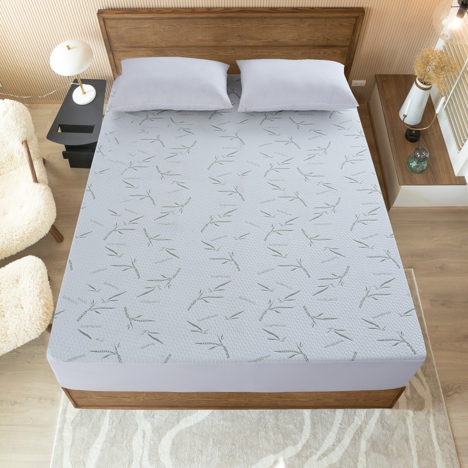 Bamboo Mattress Protector Hypoallergenic & Breathable Waterproof