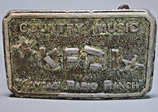 Bergamot KFDI Belt Buckle Kansas Radio Ranch Station Country Music 53114