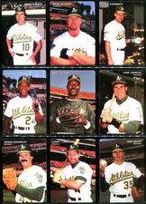 1992 Mothers Cookies OAKLAND A'S Team Set CANSECO RICKEY HENDERSON MARK MCGWIRE