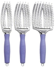 Olivia Garden Finger Brush Curved & Vented  Paddle Collection (Choose Size)