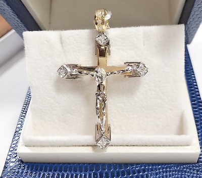 Croce Ciondolo Oro Bianco Battesimo CROCE BATTESIMO O DA UOMO ORO