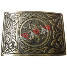 Mens Traditional Lion Rampant Kilt Belt Buckle Antique Finish/Highland buckle