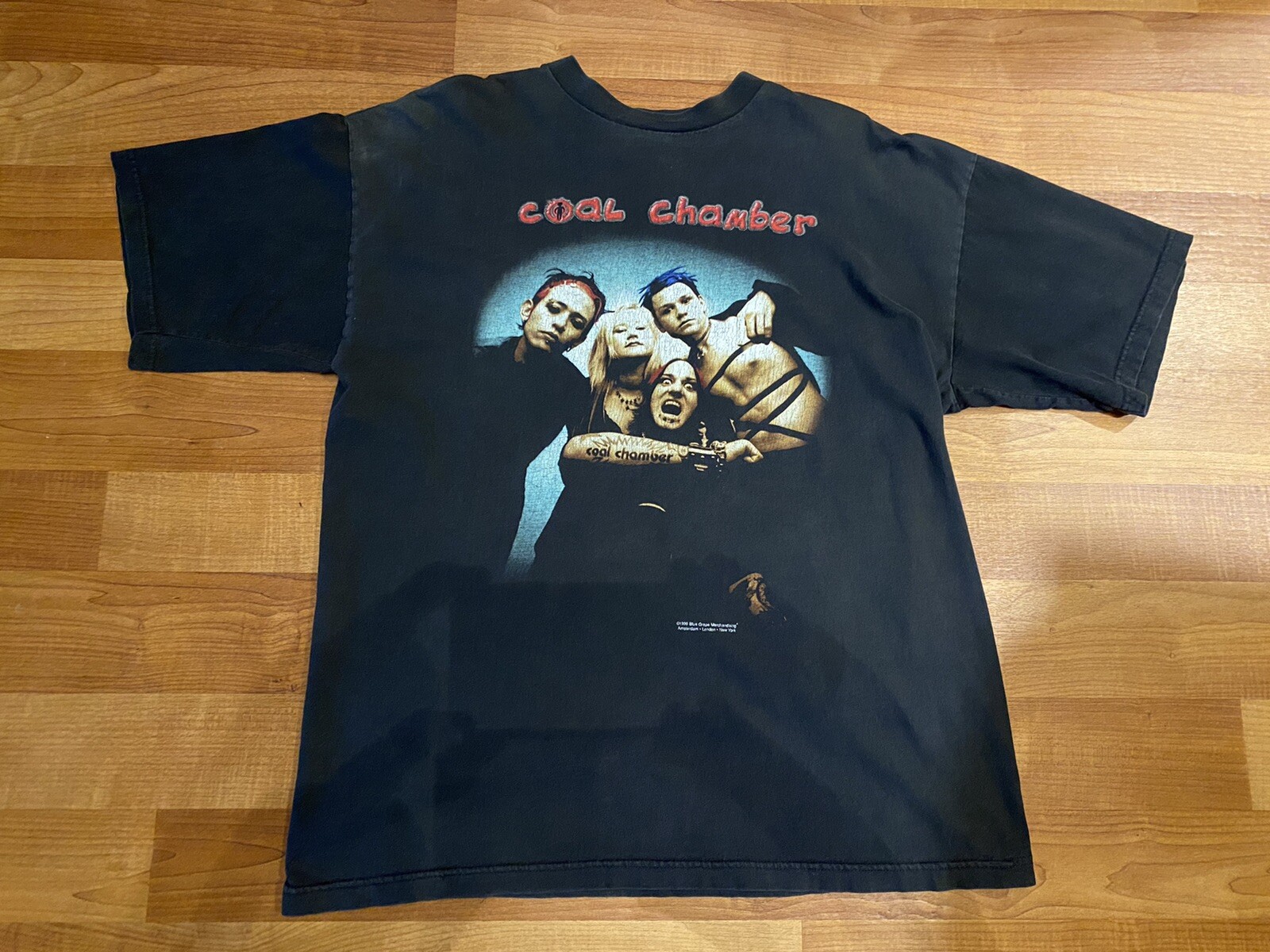 Vintage COAL CHAMBER t Shirt Size XL 1999 vtg nu metal 90s blue grape