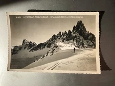 CARTOLINA A FORCELLA TOBLINO CIMA DODICI E PATERNO VIAGGIATA 1940 OO