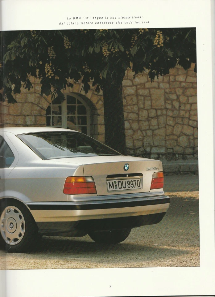 BROCHURE BMW Serie 3 - Le BMW "3" Berline - 02/1992 - Italian - Immagine 2 di 4
