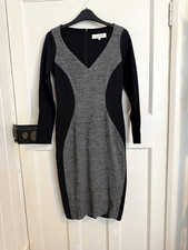 Damsel In a Dress Bodycon Dress Black Panelled Stretchy Size 8