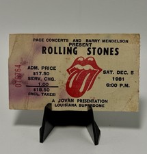 Rolling Stones Ticket Stub 12/05/1981 New Orleans Superdome Concert