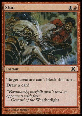 Stun -Foil Medium Play MTG 10th Edition