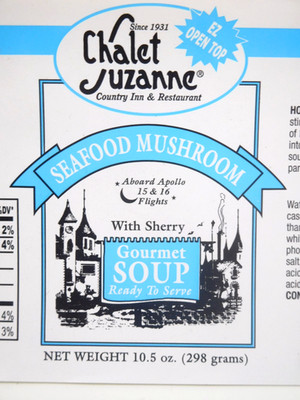 Historic Chalet Suzanne Country Inn Seafood Mushroom ''MOON''  Soup Labels (10)