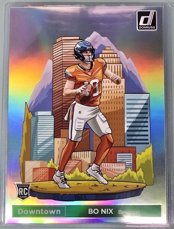 Panini 2024 Donruss jumbo Downtown Rookie Prizm Bo Nix #19 Broncos Football NFL