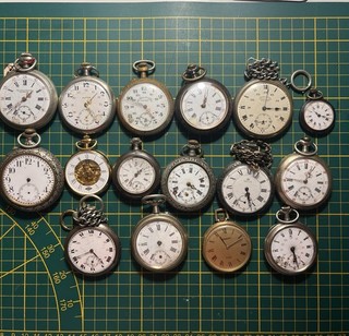 Lot montre de poche mécanique Pocketwatch Goussets Zénith Art Nouveau skeleton
