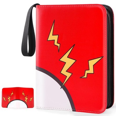 GOROMA Card Binder 4-Pockets, 400 Pockets Holder with 50 Large, Dark Red 