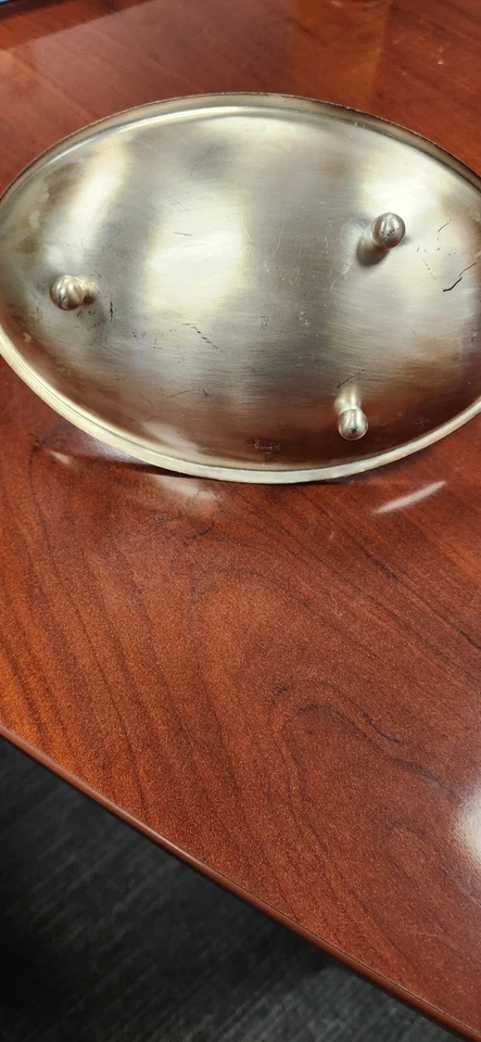 WMF 银盘碗现代主义银色金属碟条 MCM 德国 — 第 4/4 张图片