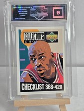 Michael Jordan 1994-95 Collectors Choice Checklist #420 Graded ECC 9 MINT