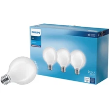 Philips 60W Equivalent Daylight G25 Medium Frosted LED Decorative Light Bulb