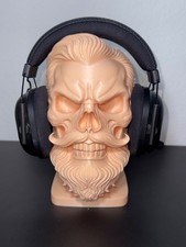 Colorful Skull Headphone Stand   3D Printed Desk Headset Holder