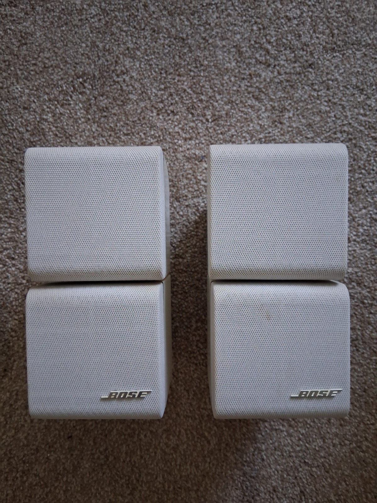 Bose Double Cube Swivel Speakers Lifestyle Acoustimass - White / Pair