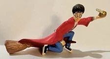 Harry Potter Ornament Flying On Broom Golden Snitch Kurt Adler Christmas 2000