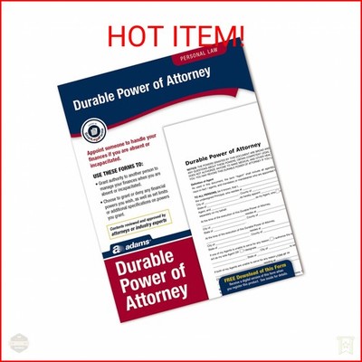 Adams Durable Power of Attorney, Forms and Instructions (LF205), White