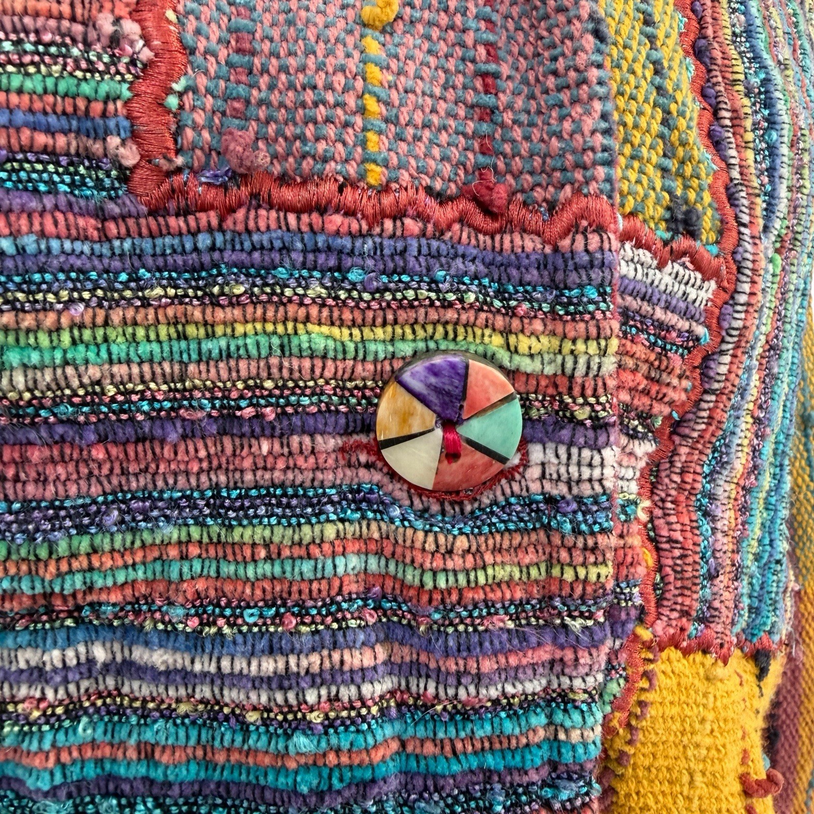 Travel Smith Artsty Patchwork Jacket Boho Artisan… - image 2