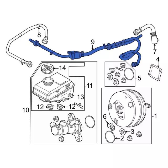 Tubo de vacío para Ford (P/N MB3Z-2420-K)