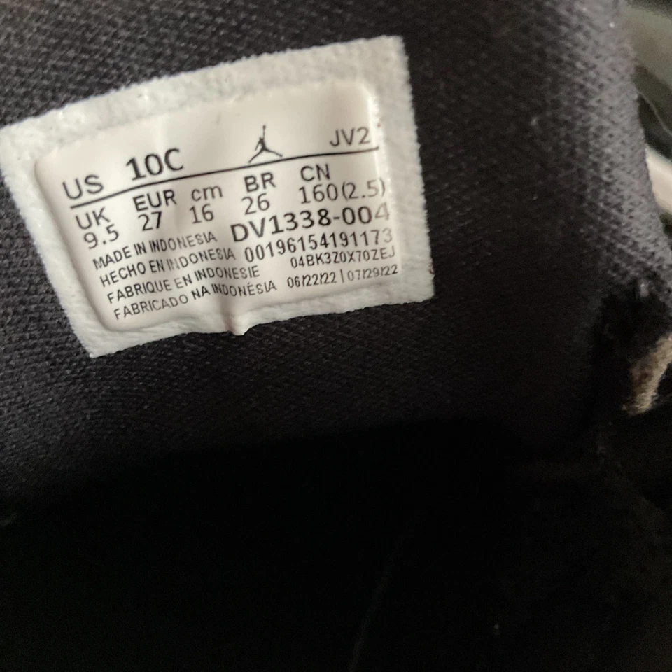 Nike Jordan 1 Mid SE Space Jam Black Sneakers Shoes DV1338-004 Infant Baby 10C - Image 2 of 4