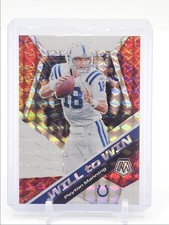 PEYTON MANNING 2020 MOSAIC WILL TO WIN MOSAIC PRIZM COLTS #WW16 Q0358