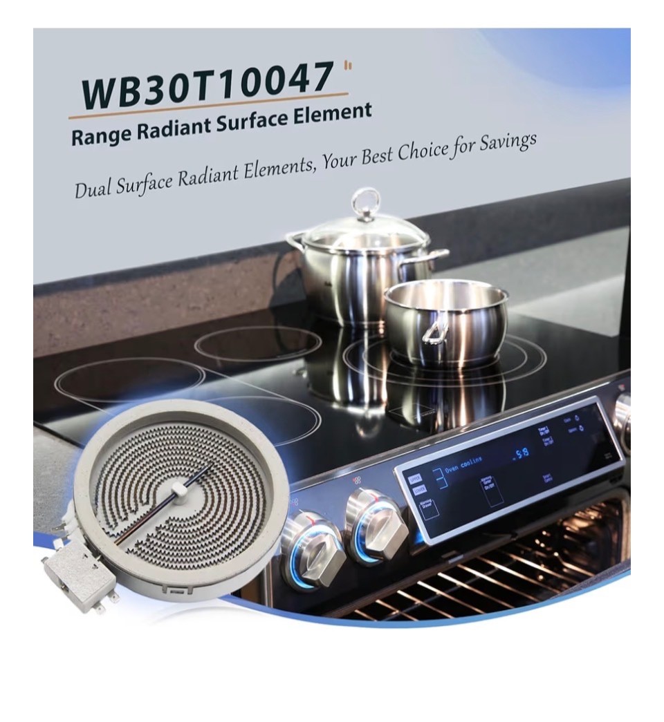 WB30T10047 for GE Range Glass Smooth Top Burner Element AP2027789 PS243905