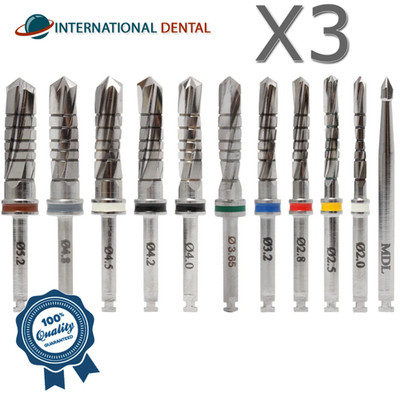 3 Straight Drill External Irrigation, Dental Fixture Instrument Stainless Steel