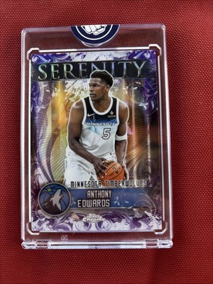 2025 Topps Chrome Serenity Anthony Edwards #SY-4 Purple Refractor /75
