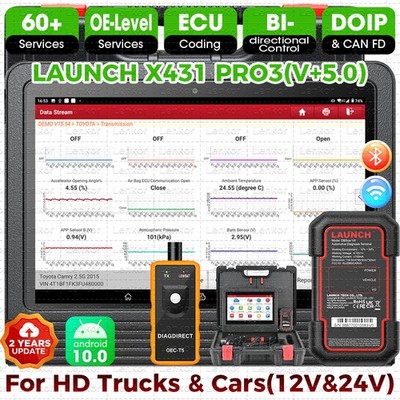 2025 LAUNCH X431 PRO3S+ V5.0 PRO Bidirectional Car Diagnostic Scanner Key Coding