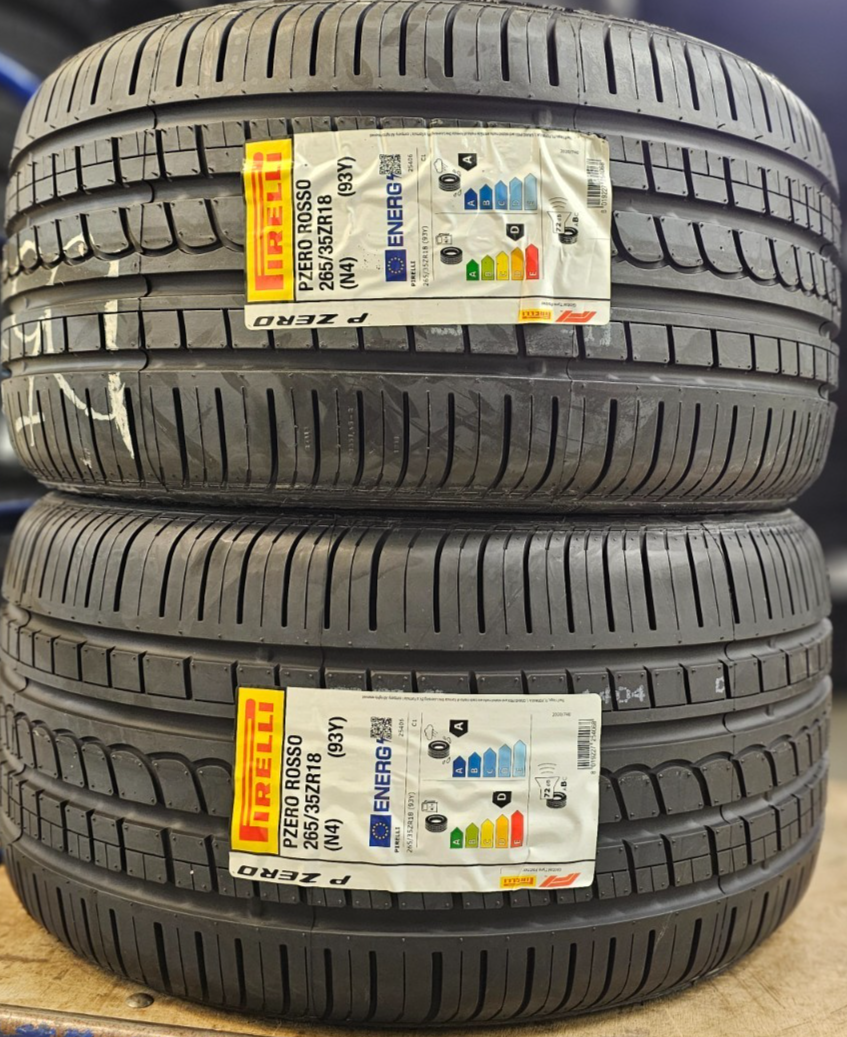 2X PIRELLI ROSSO 265/35 ZR18 93Y P ZERO PORSCHE N4 UHP TYRES 265