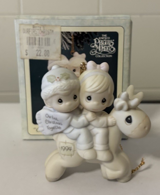 1994 “Our First Christmas Together” Precious Moments 3” Tall Ornament In Box
