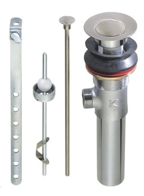 KEENEY K820-77BN Bathroom Sink Mechanical Pop Up Drain, 1-1/4'' x 4'', Brushed Nic