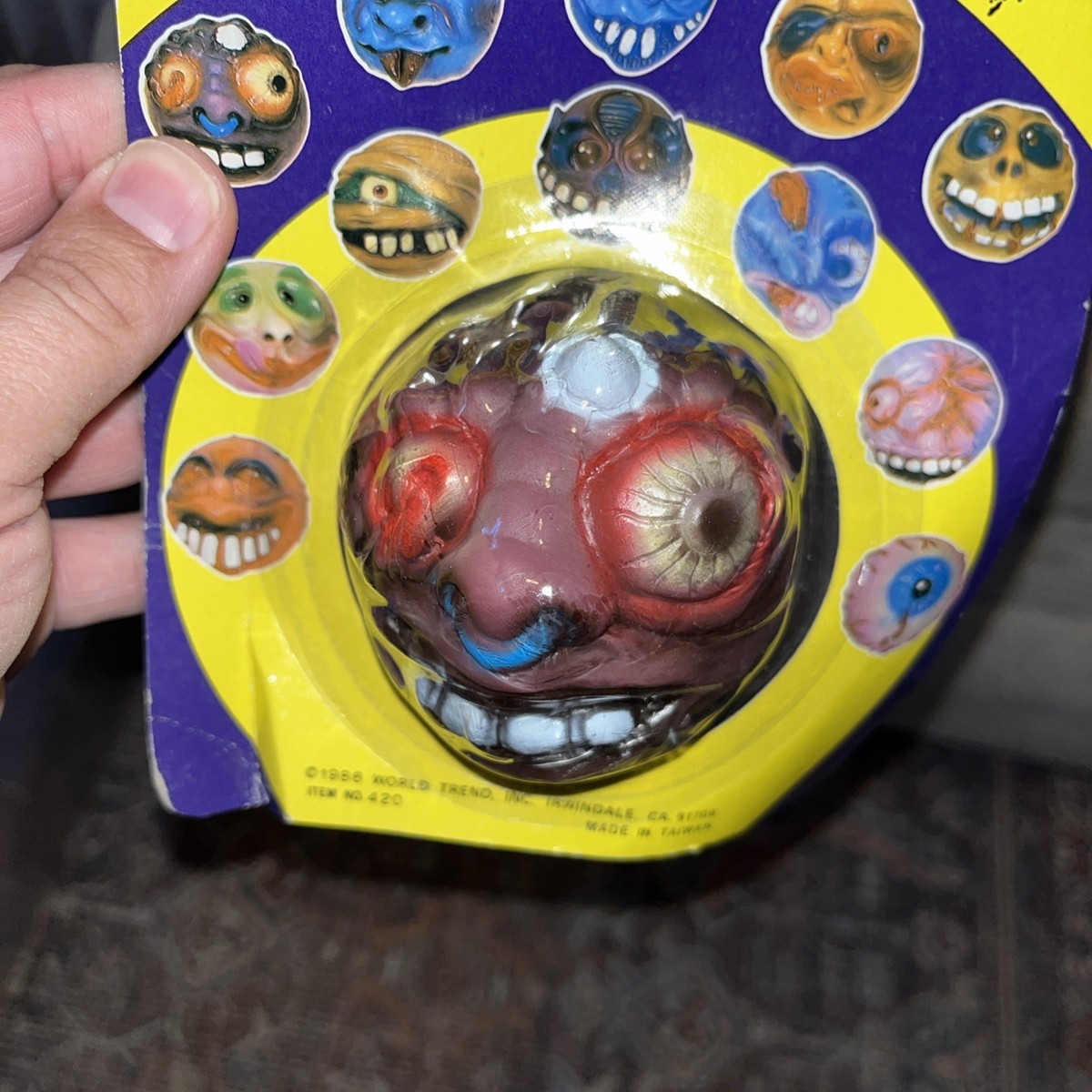 Vtg 1986 Madballs Bootleg Ball KO Crazy Ball Weird Monster Balls