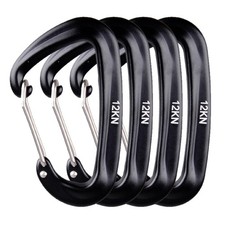 YAPJEB Carabiner Clips, 12kN Heavy Duty Caribeaners, Aluminum D Ring Keychain...