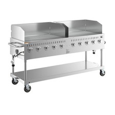 72" Stainless Steel Liquid Propane Outdoor Grill with Wind Guard