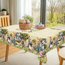 Tovaglia di Pasqua con Coniglietti e Uova – Decorazione Primaverile per Tavolo
