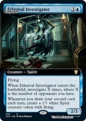 Ethereal Investigator (Extended Art) EN [VOC - 50] - NM TCG MTG