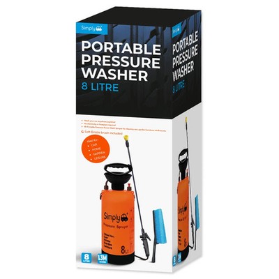 8L Tragbarer Drucksprüher Pump Action Autowaschmaschine Garten Terrasse Reiniger Bürste