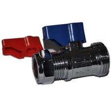 15mm x 3/4" Straight Washing Machine Valve - HP - PK OF 2 - FREE 1 Day Delivery