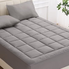 OLANLY Full Quilted Fitted Mattress Pad, Cooling Soft Mattress Topper, Elasti...